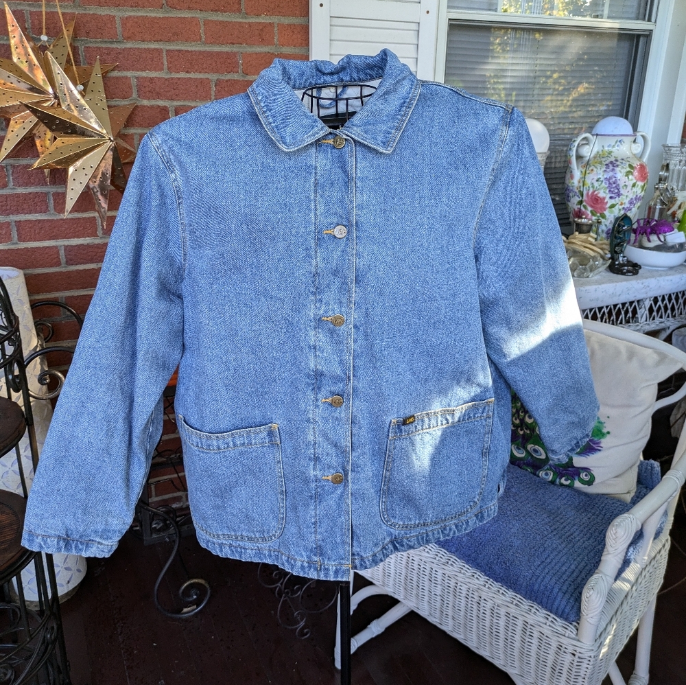Vintage Lee Outerwear quilted jean denim jacket 1X